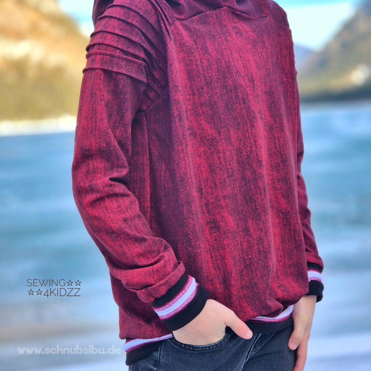French Terry Denim New Collection rot